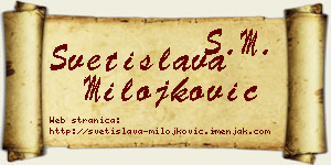 Svetislava Milojković vizit kartica